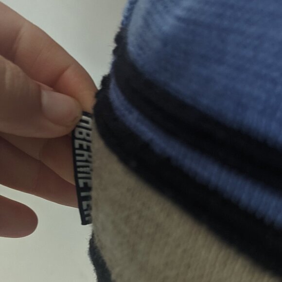 Obermeyer Wool Knit Hat Beanie Fleece Lined Big Dipper Stripe Unisex Snow Ski - Picture 5 of 7